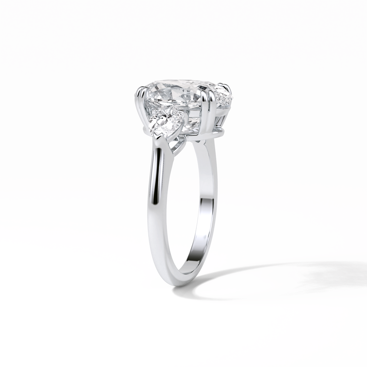 Oval Halo & Pave Lab Grown Diamond Engagement Ring
