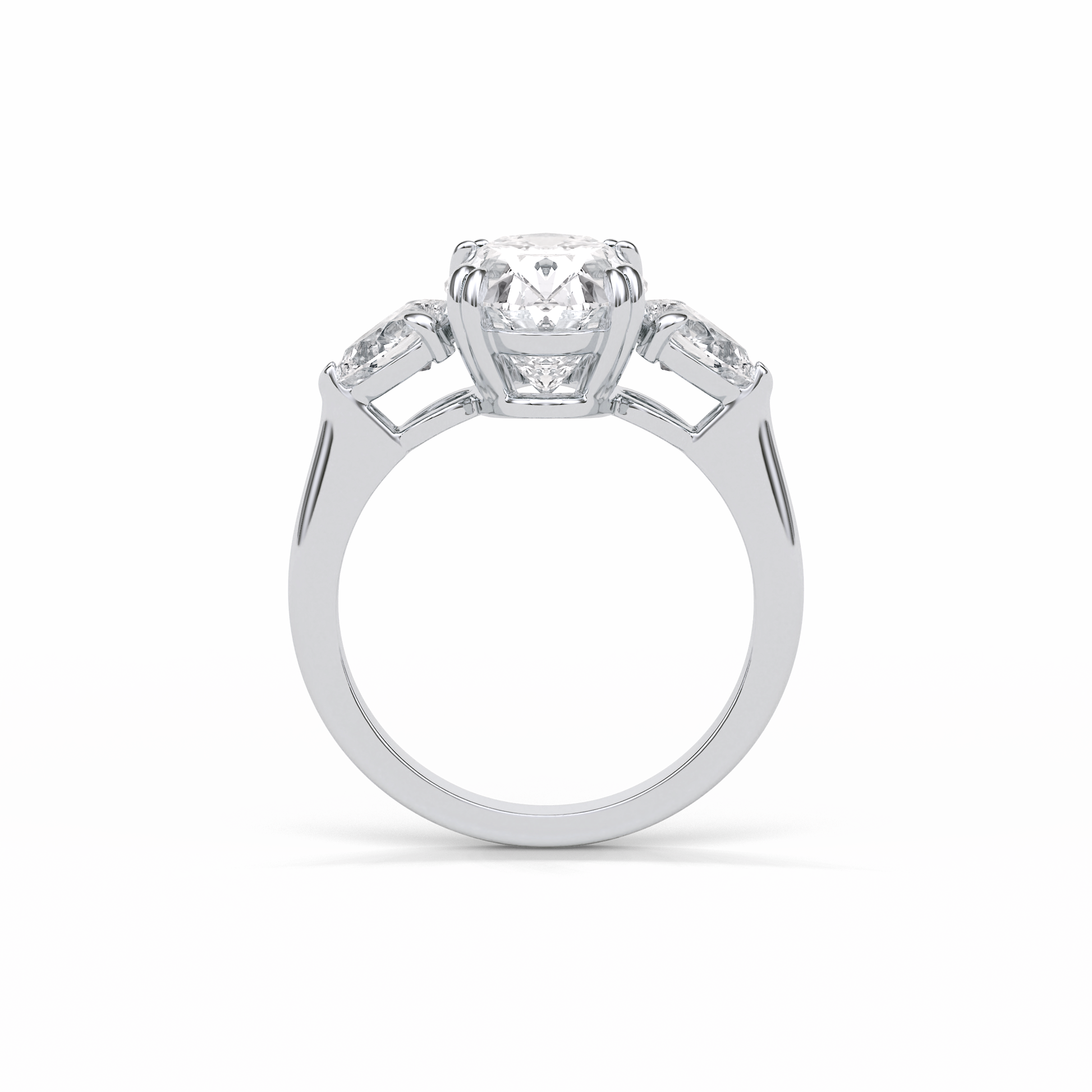 Oval Halo & Pave Lab Grown Diamond Engagement Ring