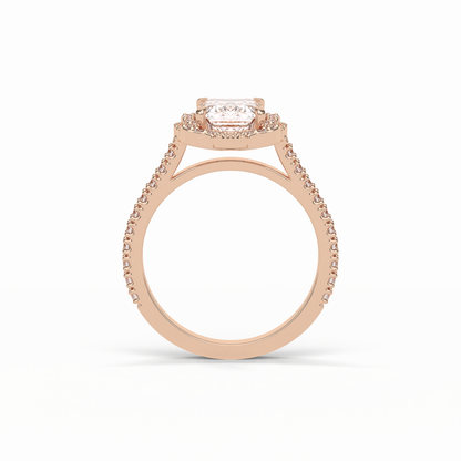 Emerald Cluster Lab Grown Diamond Engagement Ring