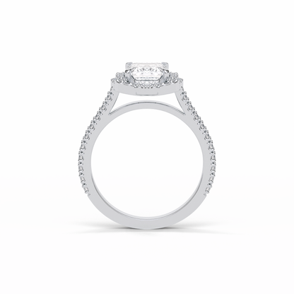 Emerald Cluster Lab Grown Diamond Engagement Ring