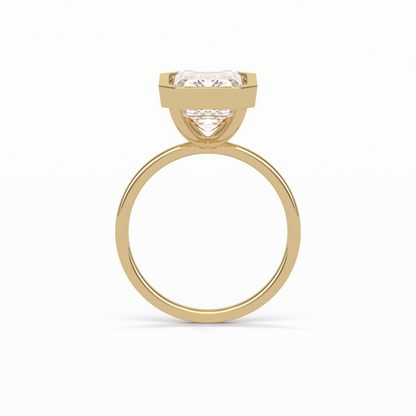 Emerald Solitaire Lab Grown Diamond Engagement Ring