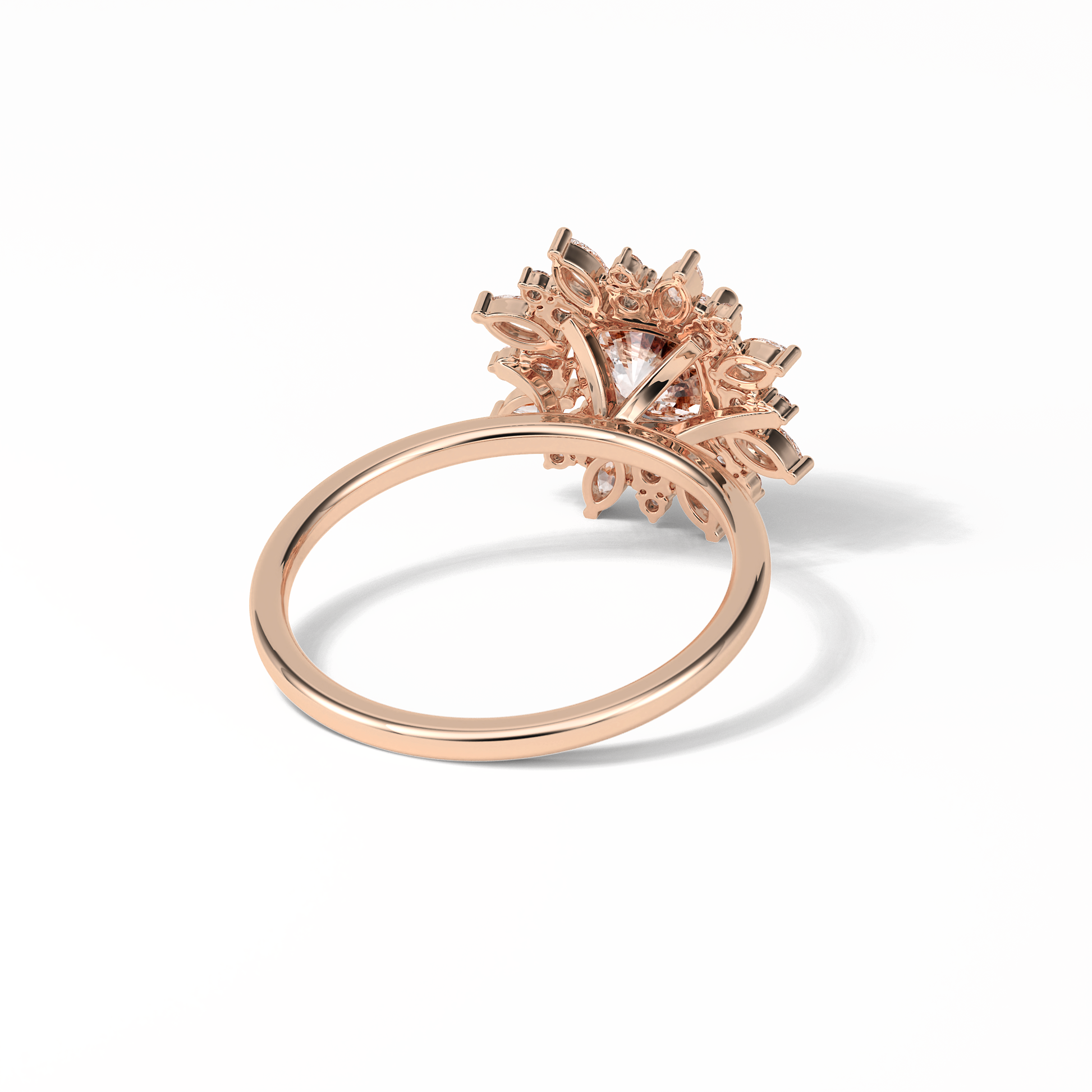 Cushion Cluster Lab Grown Diamond Engagement Ring