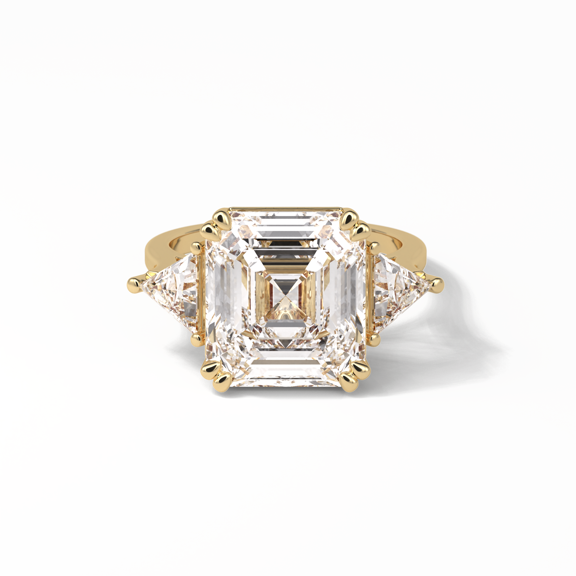 Emerald Three Lab Grown Diamond Engagement Ring