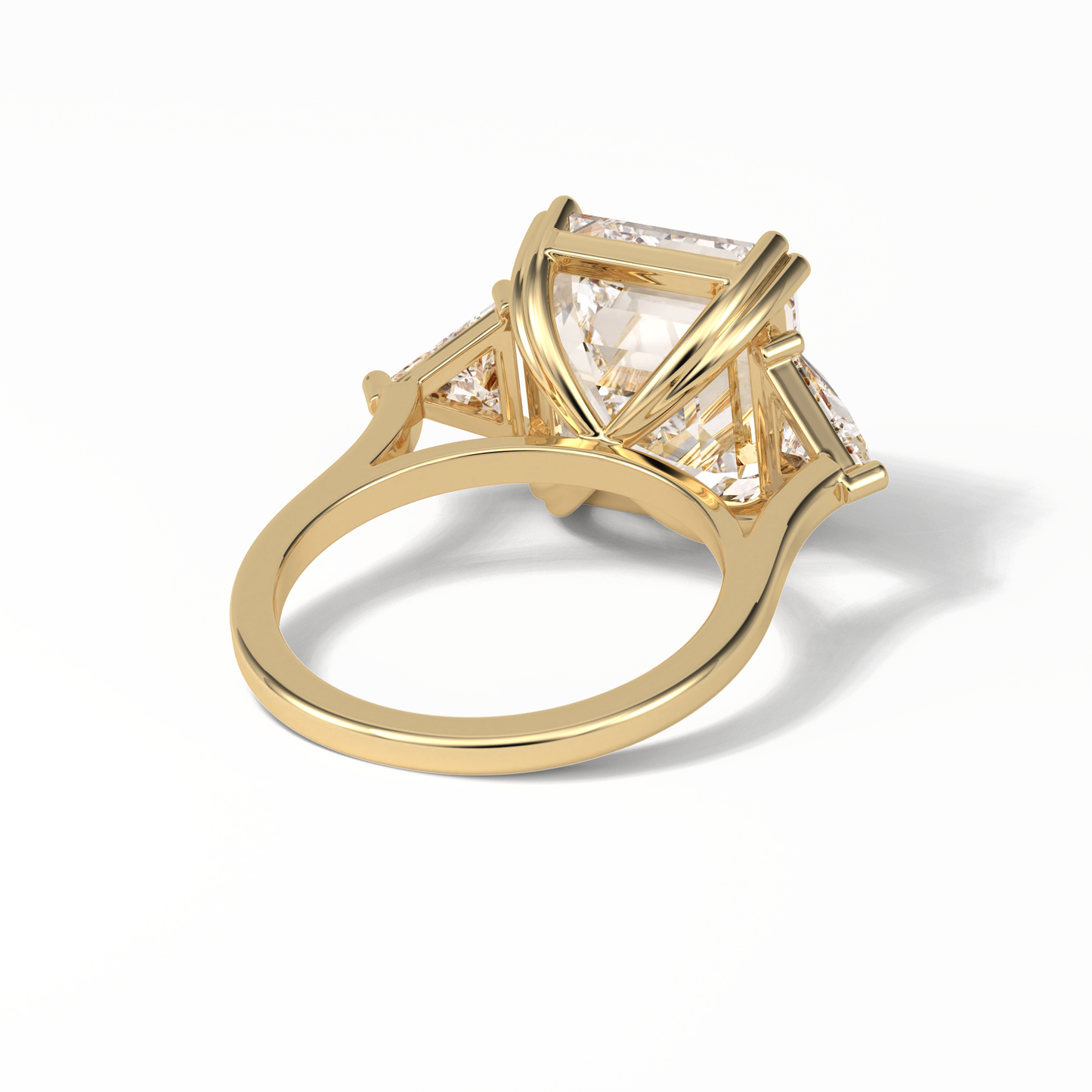 Emerald Three Lab Grown Diamond Engagement Ring