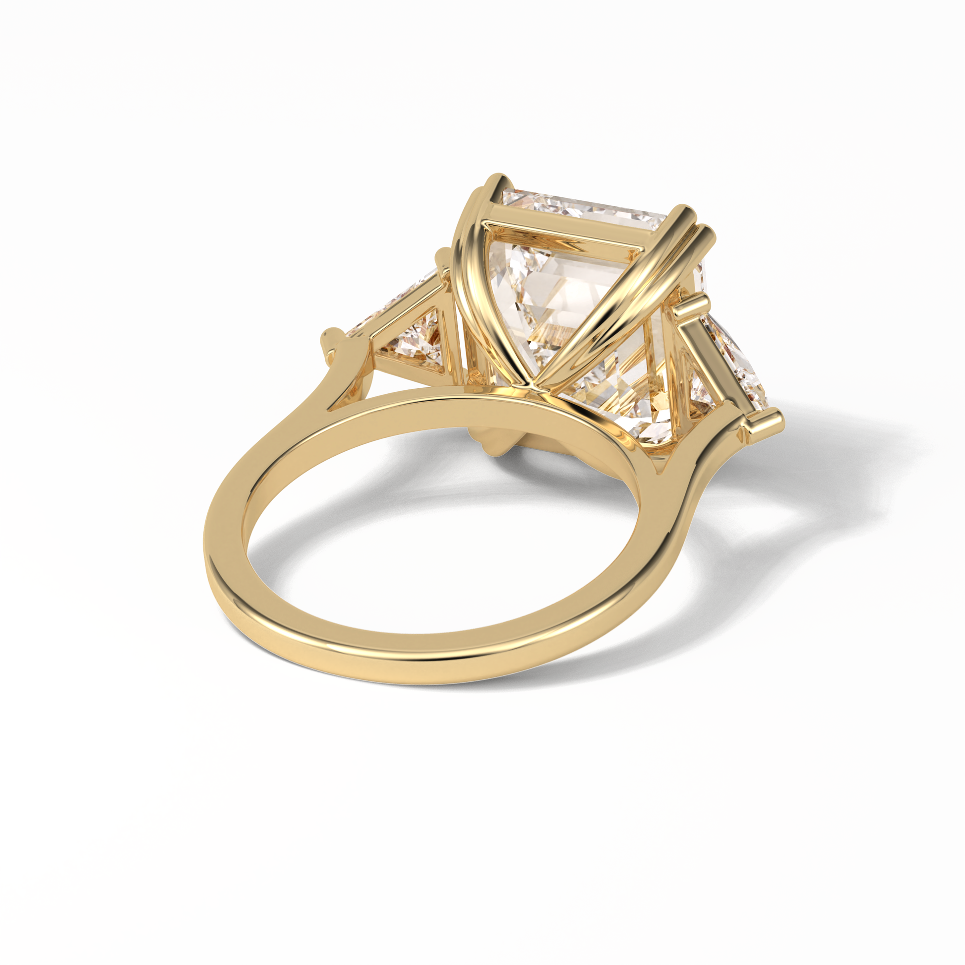 Emerald Three Lab Grown Diamond Engagement Ring
