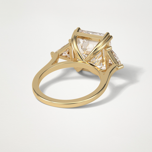 Emerald Three Lab Grown Diamond Engagement Ring