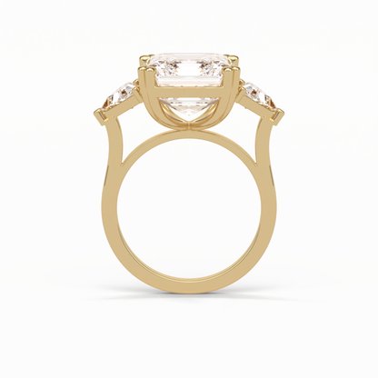 Emerald Three Lab Grown Diamond Engagement Ring
