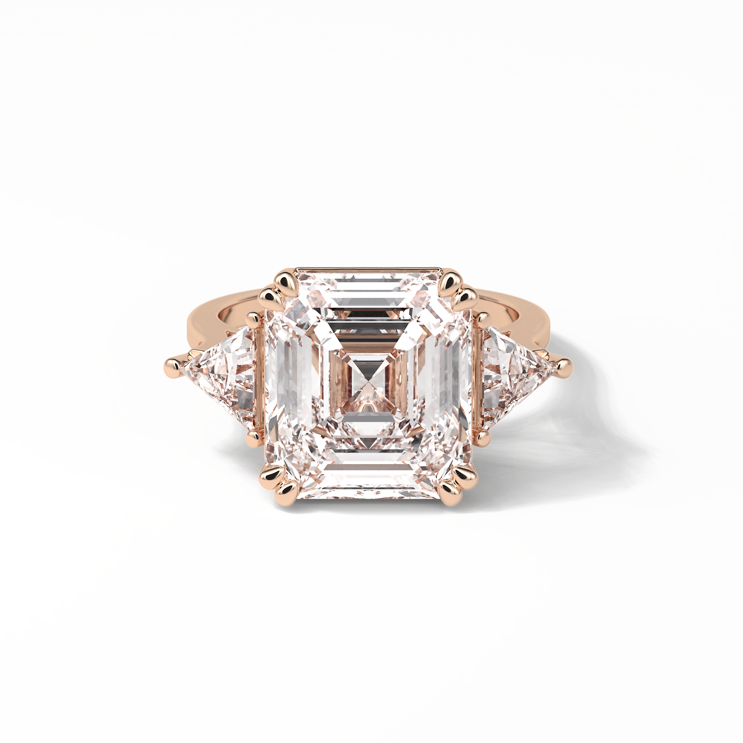 Emerald Three Lab Grown Diamond Engagement Ring