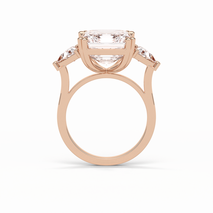 Emerald Three Lab Grown Diamond Engagement Ring