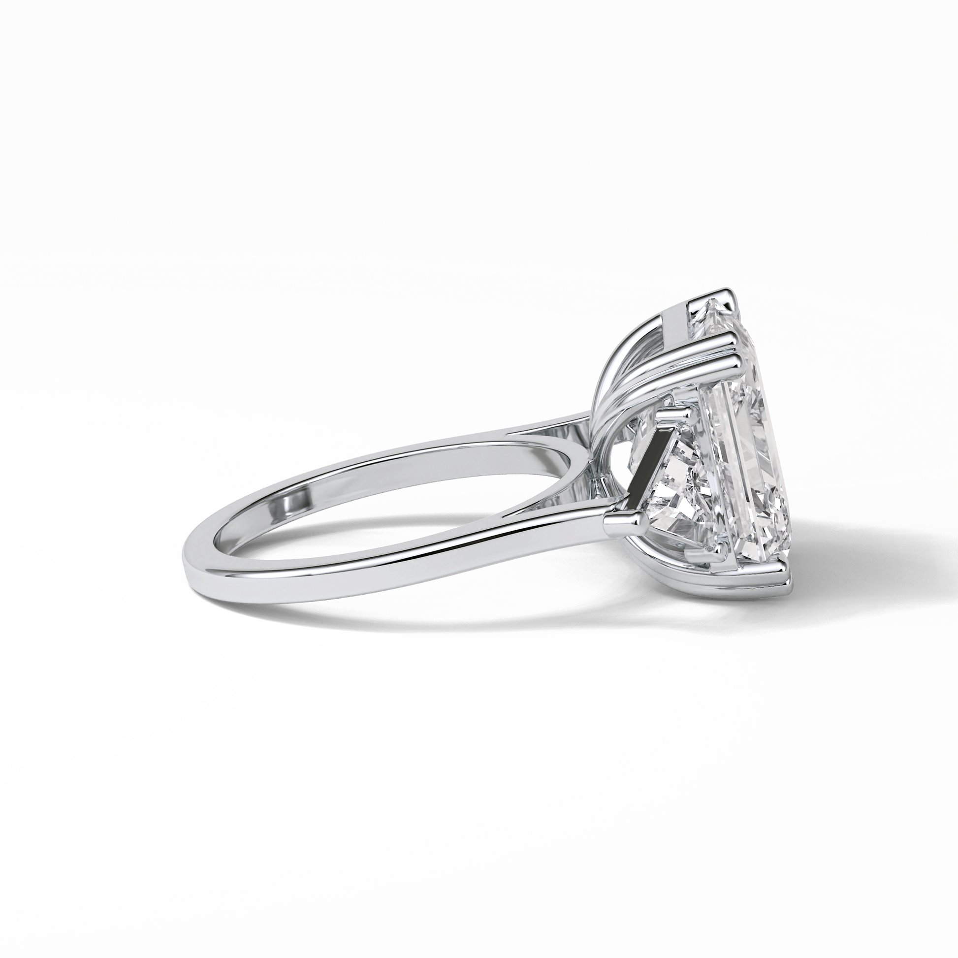 Emerald Three Lab Grown Diamond Engagement Ring