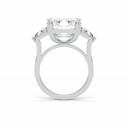 Emerald Three Lab Grown Diamond Engagement Ring