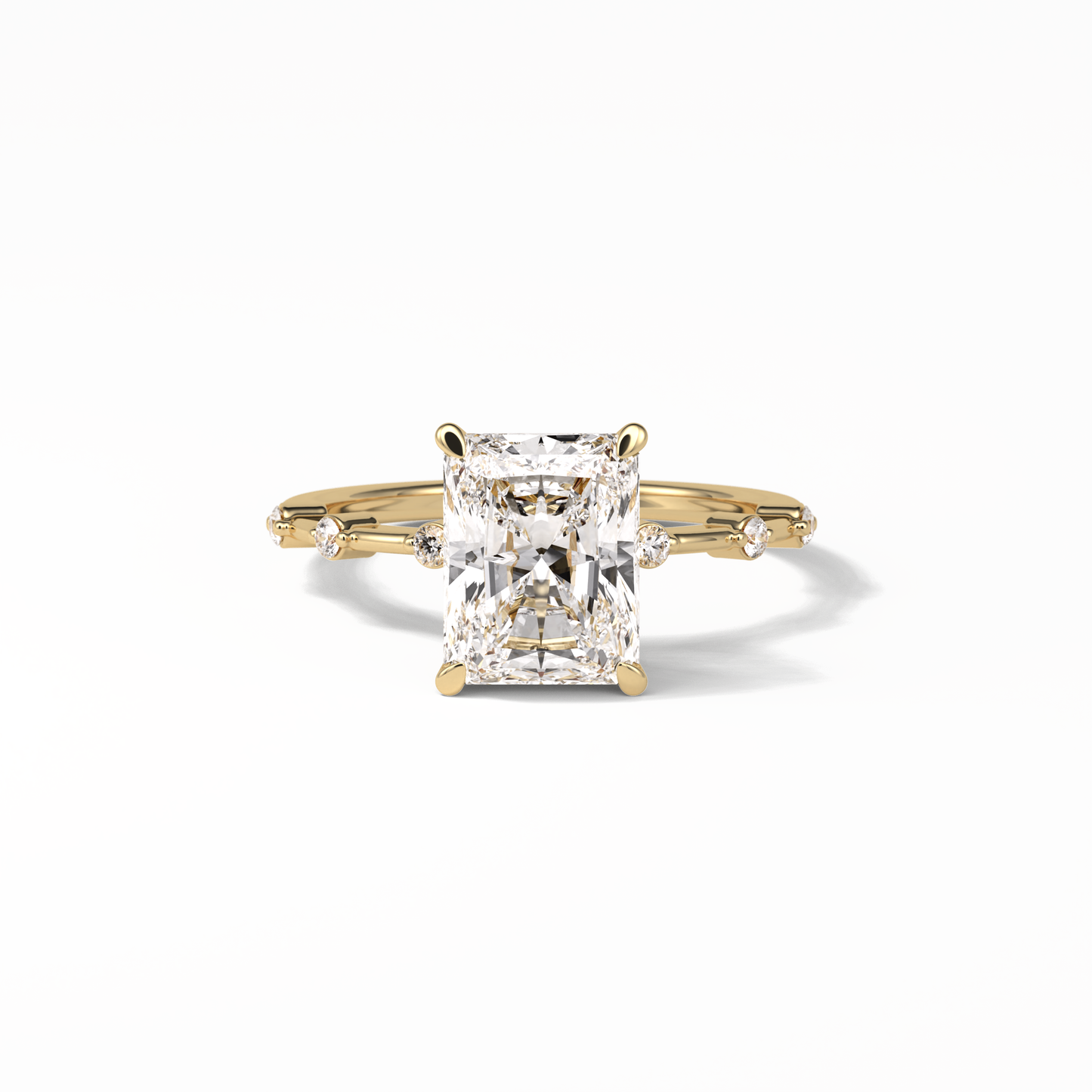 Radiant Dainty Lab Grown Diamond Engagement Ring