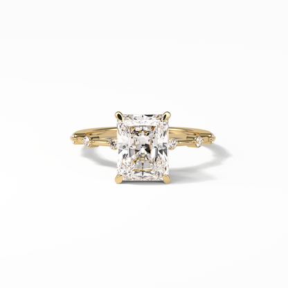 Radiant Dainty Lab Grown Diamond Engagement Ring
