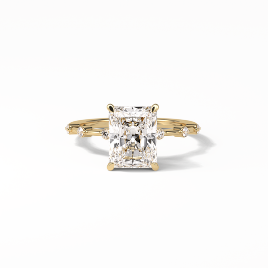 Radiant Dainty Lab Grown Diamond Engagement Ring