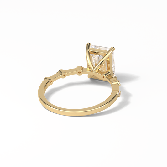 Radiant Dainty Lab Grown Diamond Engagement Ring