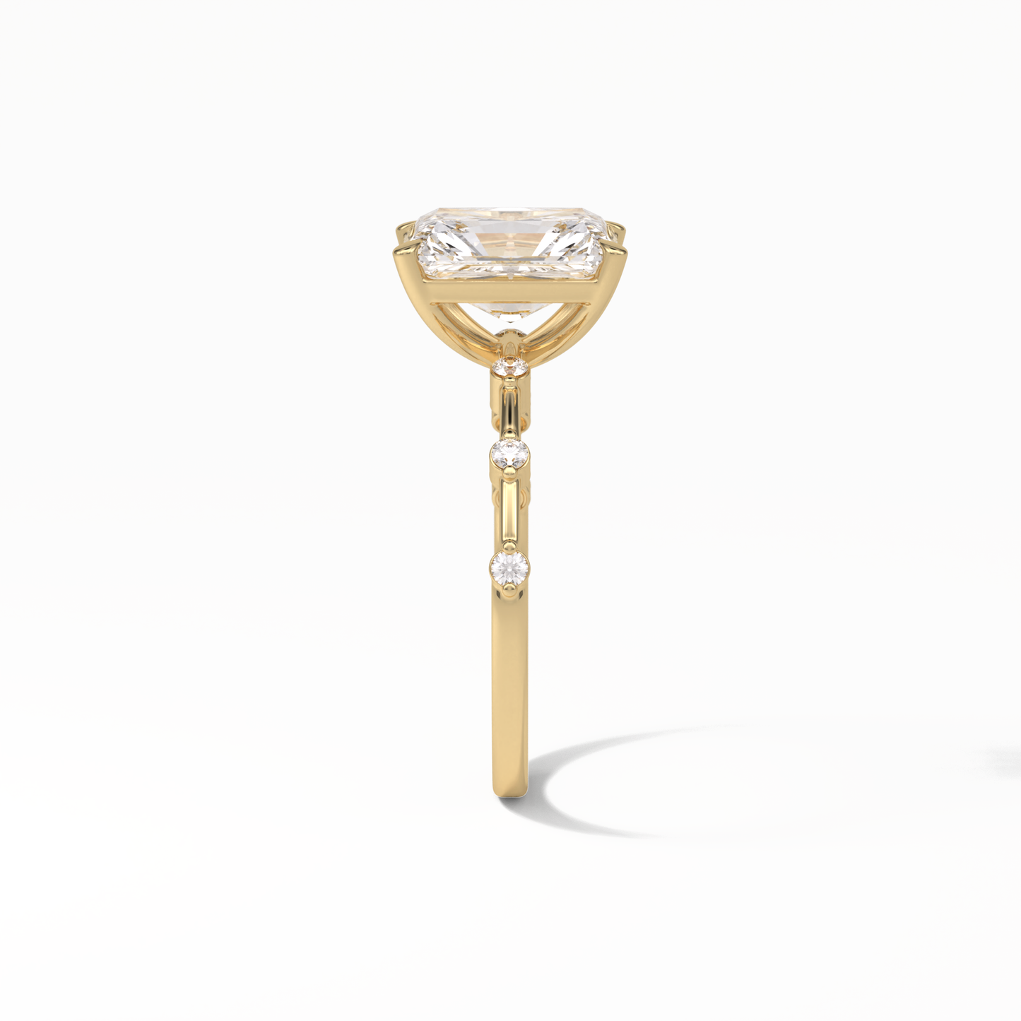 Radiant Dainty Lab Grown Diamond Engagement Ring