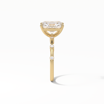 Radiant Dainty Lab Grown Diamond Engagement Ring