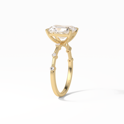 Radiant Dainty Lab Grown Diamond Engagement Ring