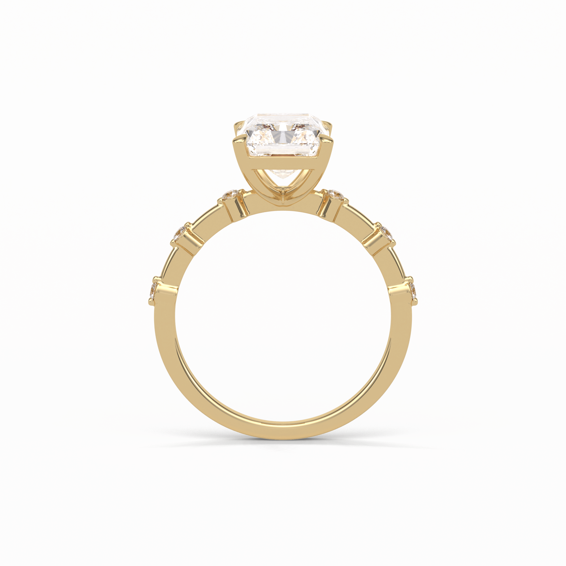 Radiant Dainty Lab Grown Diamond Engagement Ring
