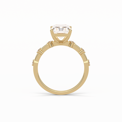 Radiant Dainty Lab Grown Diamond Engagement Ring