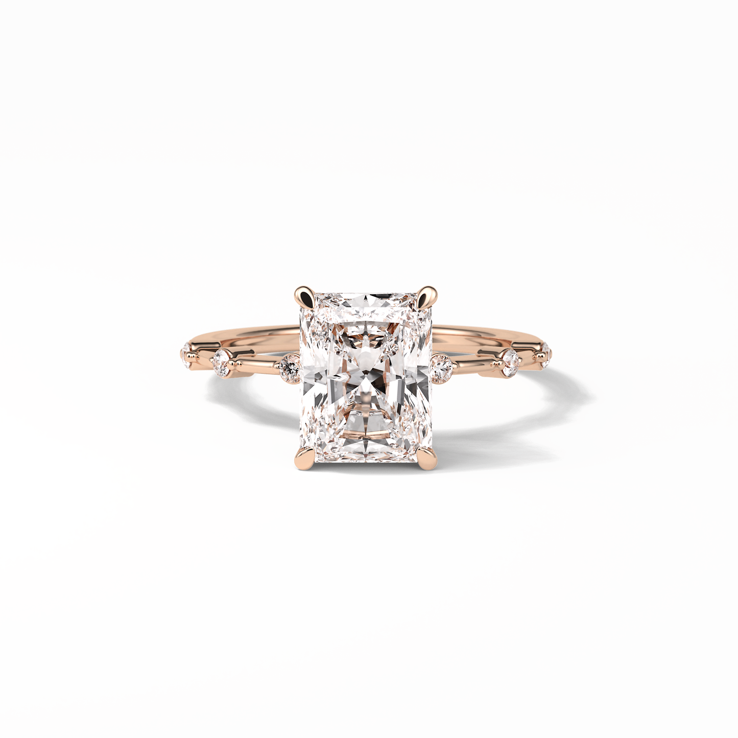 Radiant Dainty Lab Grown Diamond Engagement Ring