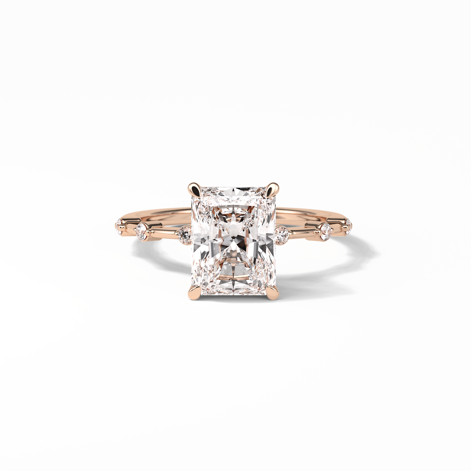 Radiant Dainty Lab Grown Diamond Engagement Ring