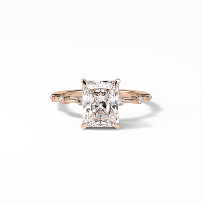 Radiant Dainty Lab Grown Diamond Engagement Ring