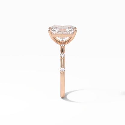 Radiant Dainty Lab Grown Diamond Engagement Ring
