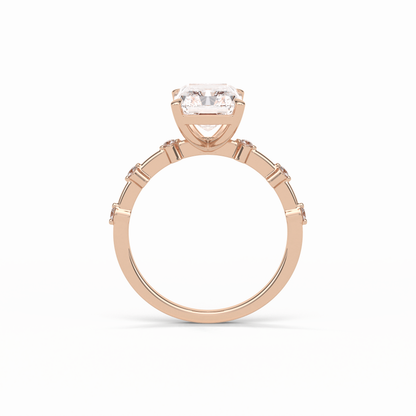 Radiant Dainty Lab Grown Diamond Engagement Ring