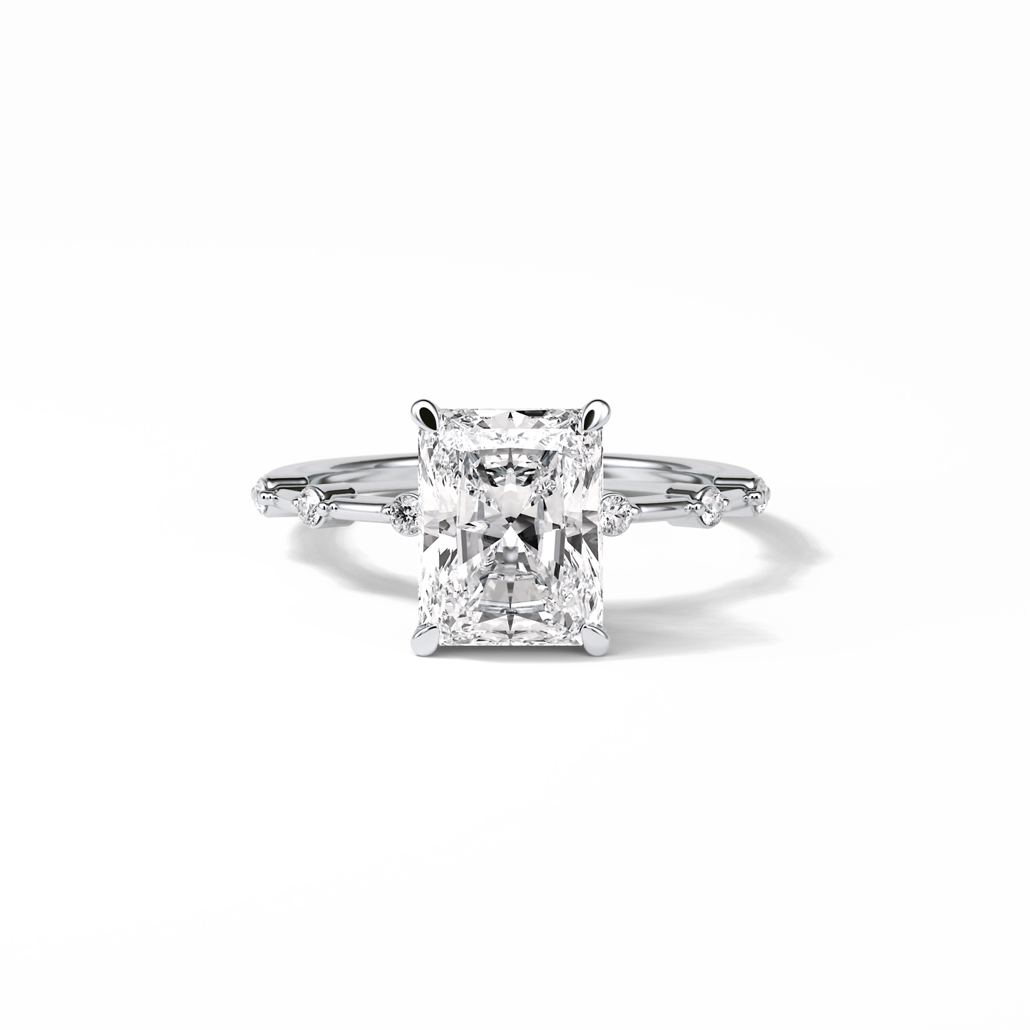 Radiant Dainty Lab Grown Diamond Engagement Ring