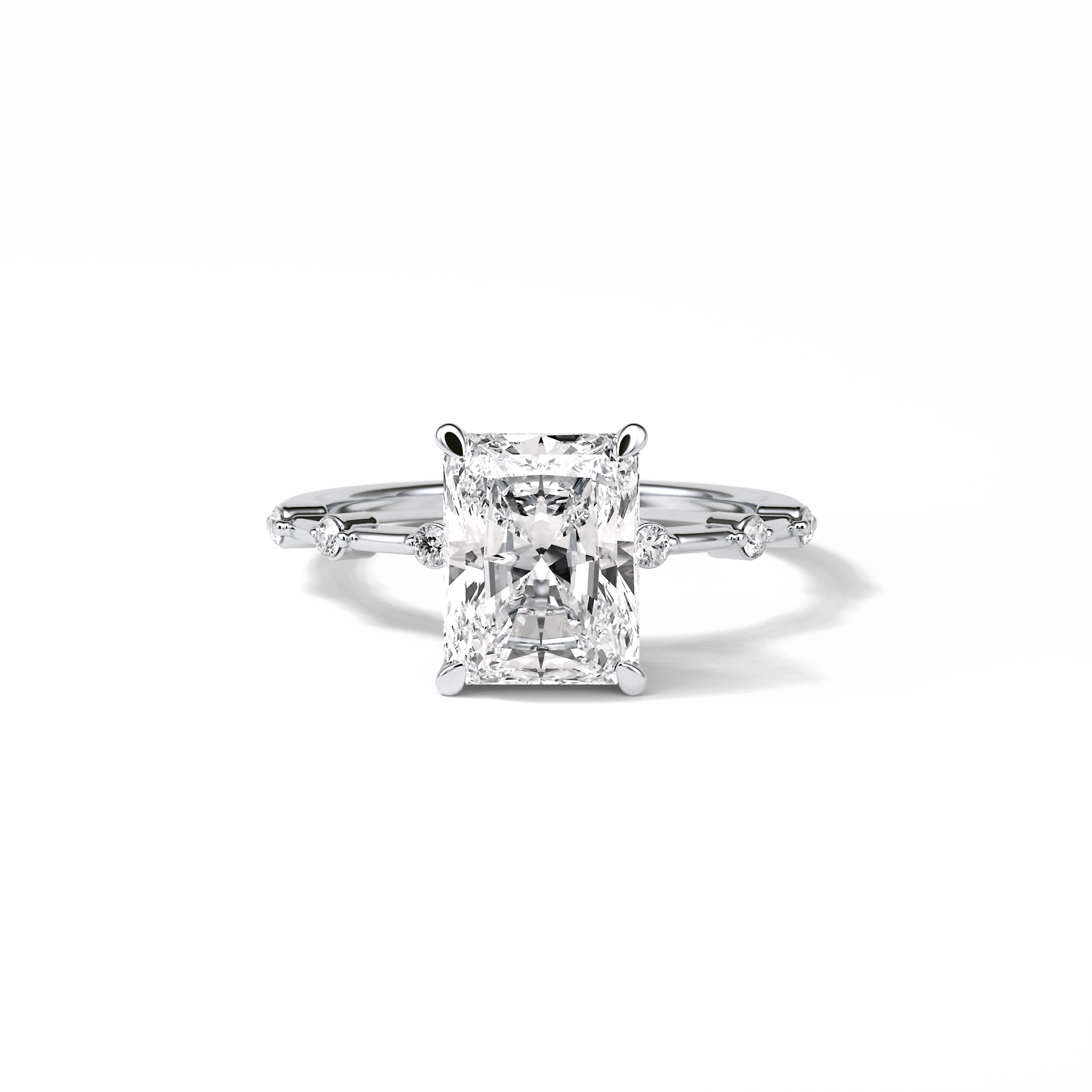 Radiant Dainty Lab Grown Diamond Engagement Ring