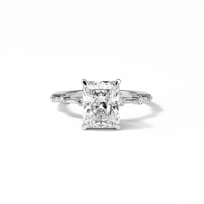 Radiant Dainty Lab Grown Diamond Engagement Ring