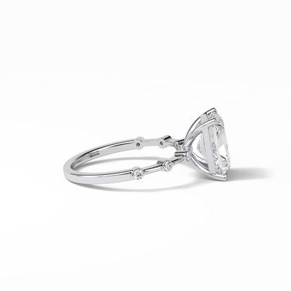 Radiant Dainty Lab Grown Diamond Engagement Ring