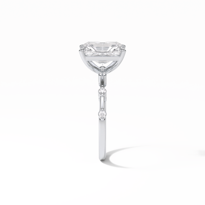 Radiant Dainty Lab Grown Diamond Engagement Ring