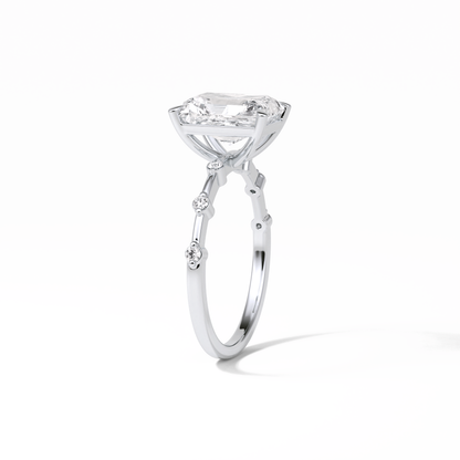 Radiant Dainty Lab Grown Diamond Engagement Ring