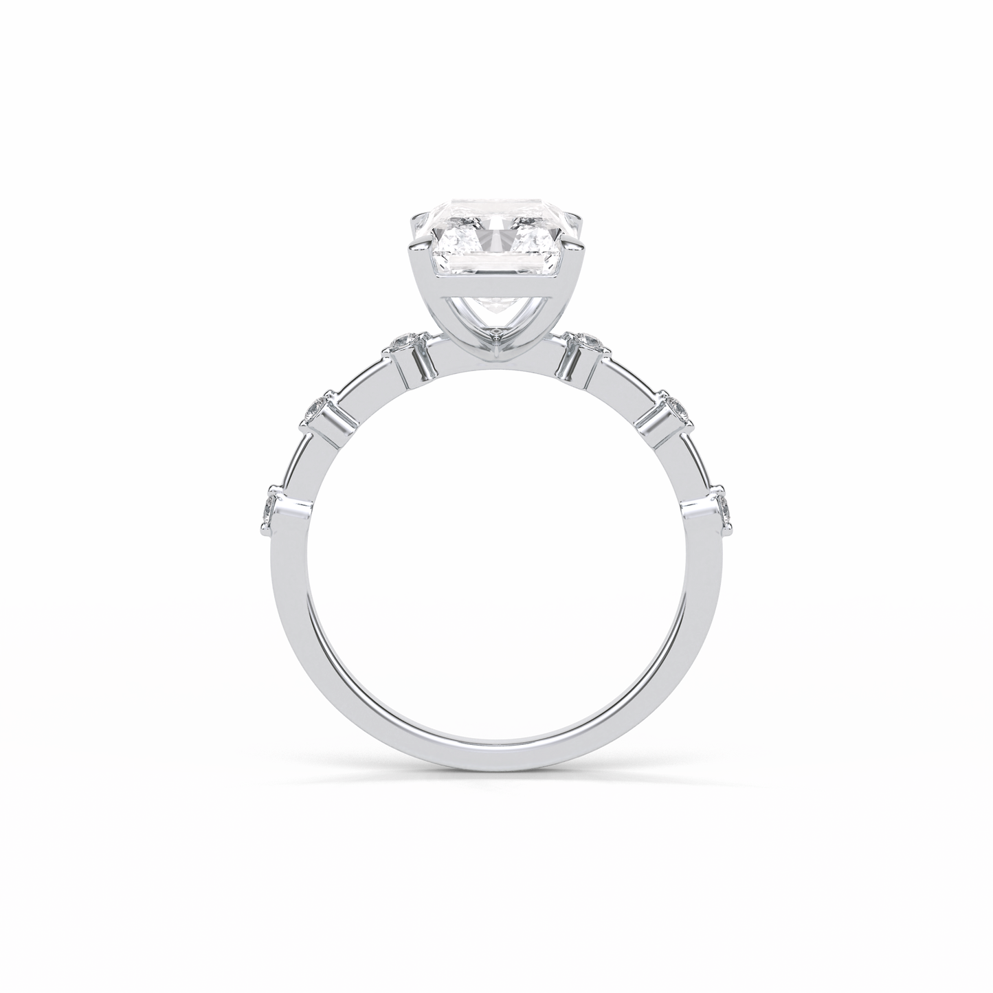 Radiant Dainty Lab Grown Diamond Engagement Ring