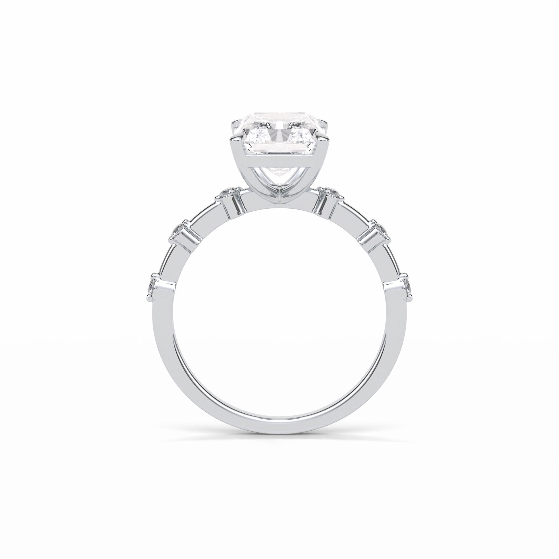 Radiant Dainty Lab Grown Diamond Engagement Ring
