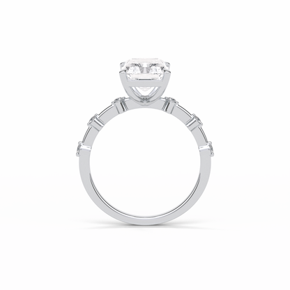 Radiant Dainty Lab Grown Diamond Engagement Ring