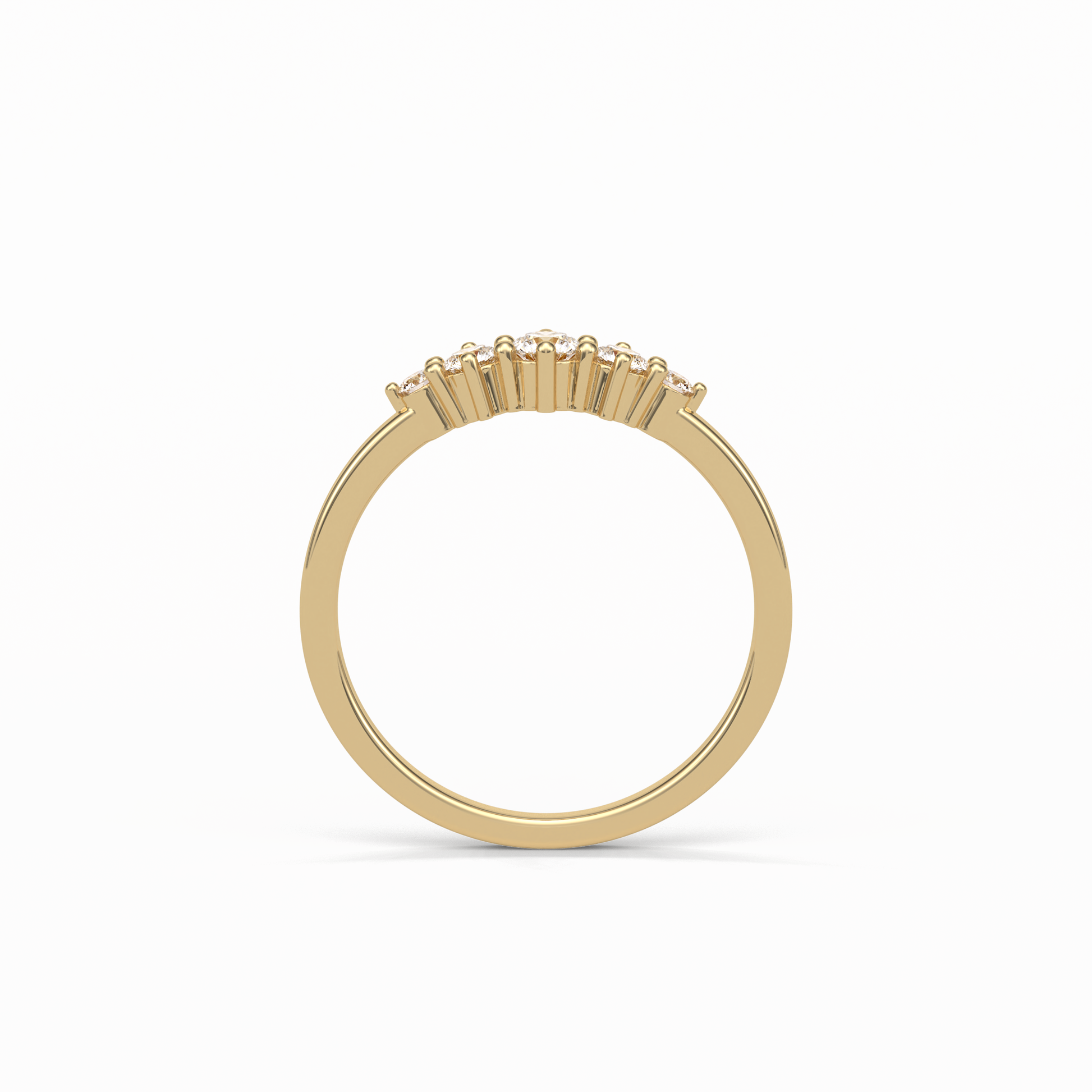0.3 TCW Round Cut Five Stones Wedding Band 11