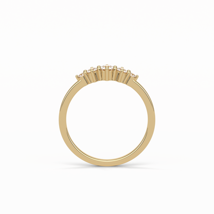 0.3 TCW Round Cut Five Stones Wedding Band 11