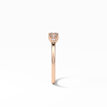 0.3 TCW Round Cut Five Stones Wedding Band 17