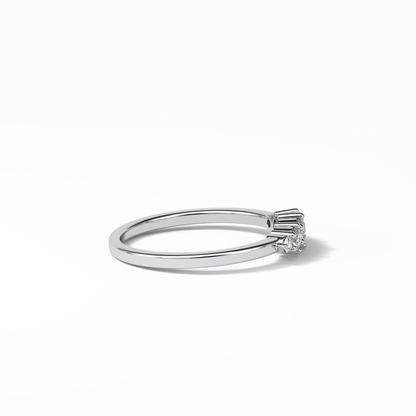 0.3 TCW Round Cut Five Stones Wedding Band 3