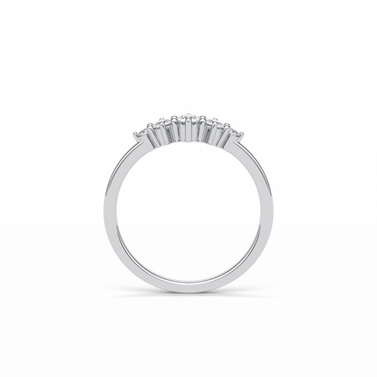 0.3 TCW Round Cut Five Stones Wedding Band 7