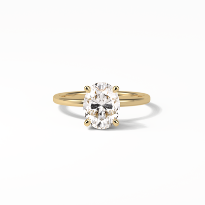 Oval Solitaire Lab Grown Diamond Engagement Ring