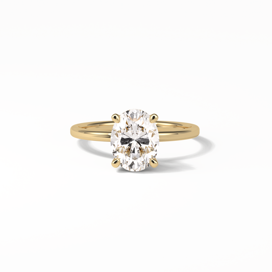 Oval Solitaire Lab Grown Diamond Engagement Ring