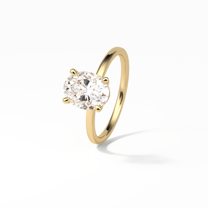 Oval Solitaire Lab Grown Diamond Engagement Ring