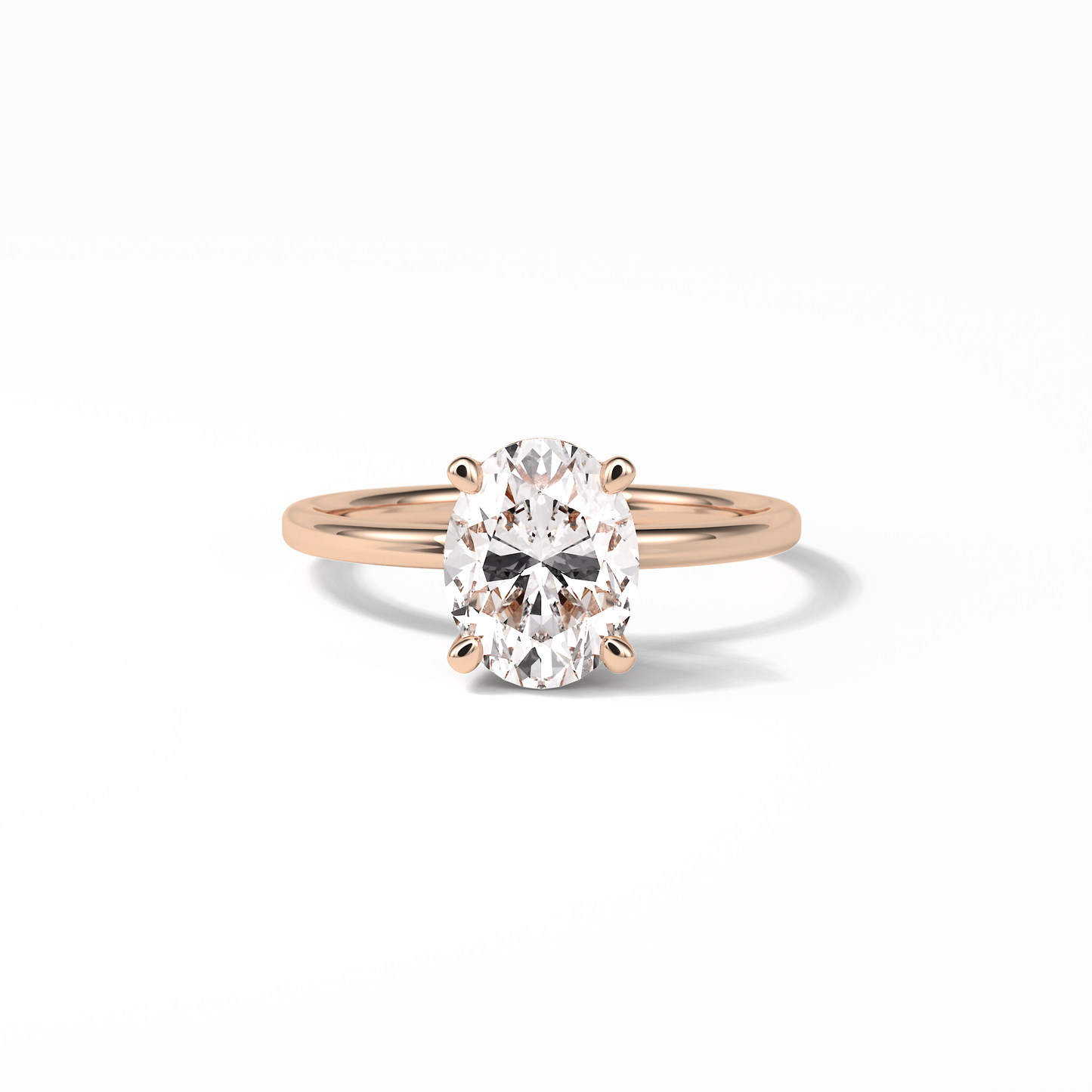Oval Solitaire Lab Grown Diamond Engagement Ring