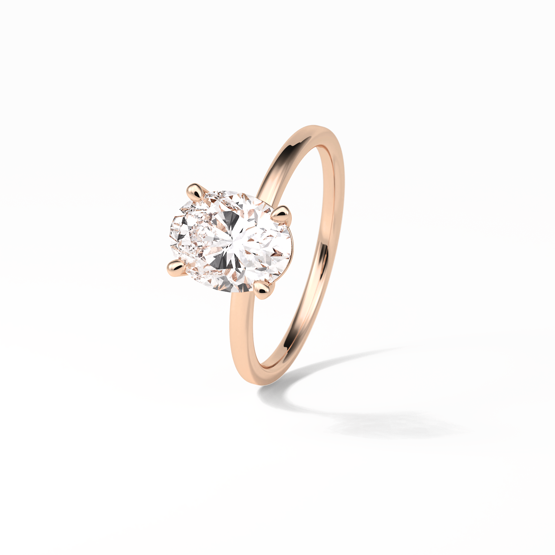 Oval Solitaire Lab Grown Diamond Engagement Ring