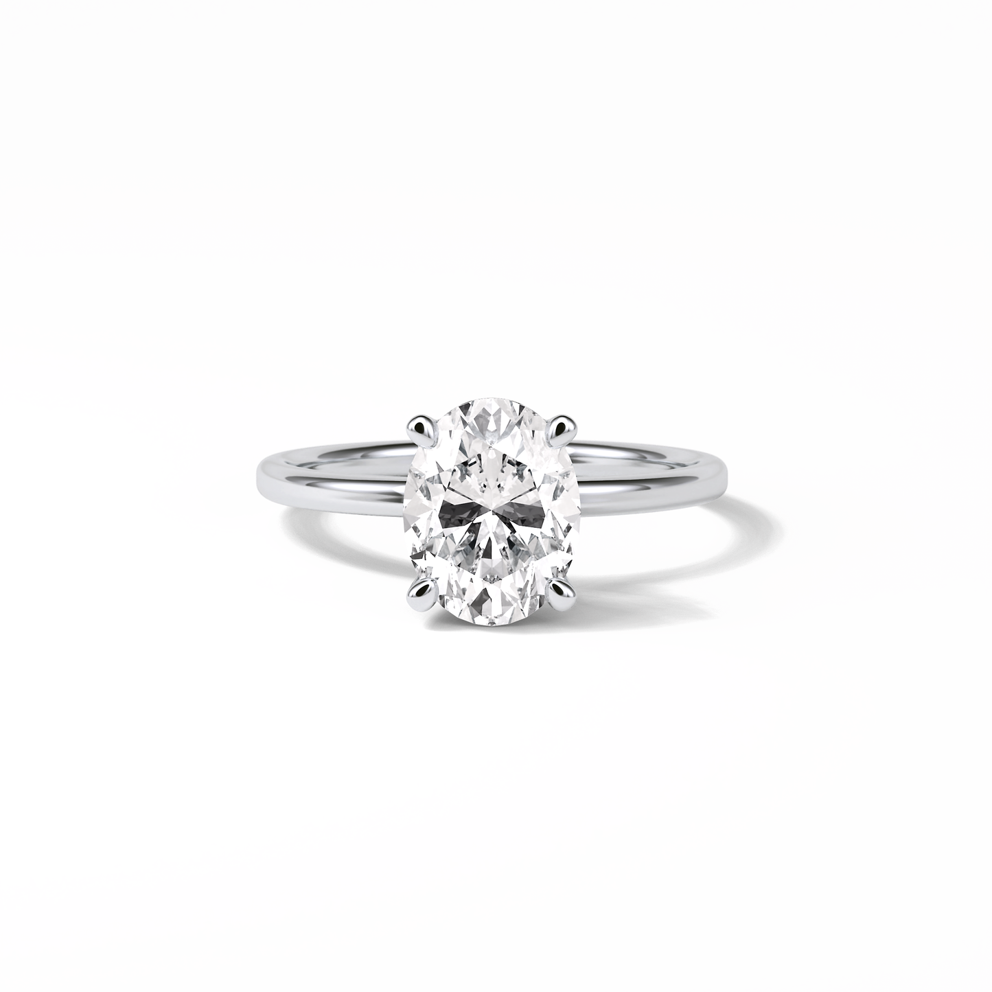 Oval Solitaire Lab Grown Diamond Engagement Ring