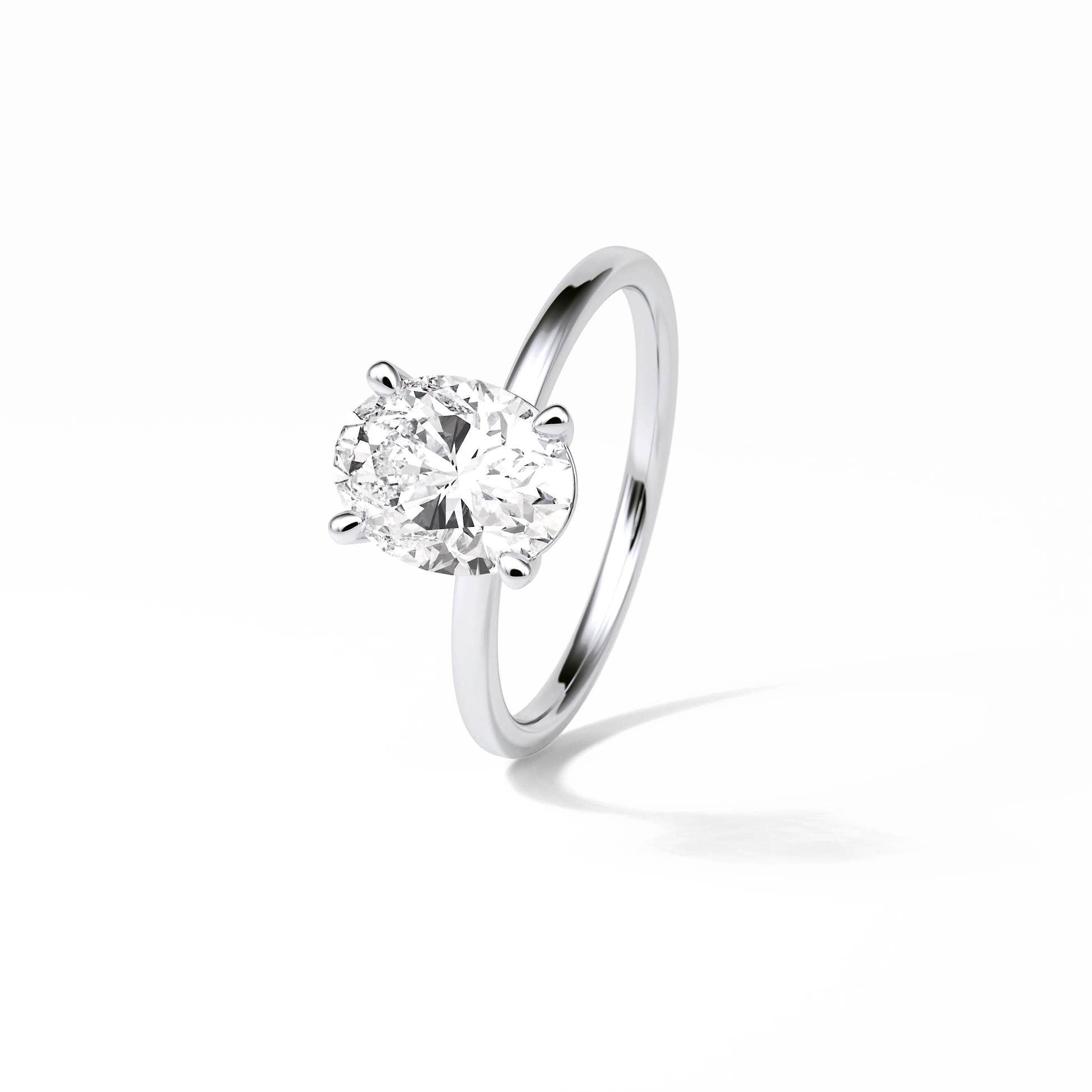 Oval Solitaire Lab Grown Diamond Engagement Ring